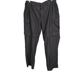 UTEX Mens Brown Cargo Convertible Zip Pants Ripstop Hiking Outdoors Gorpcore XL